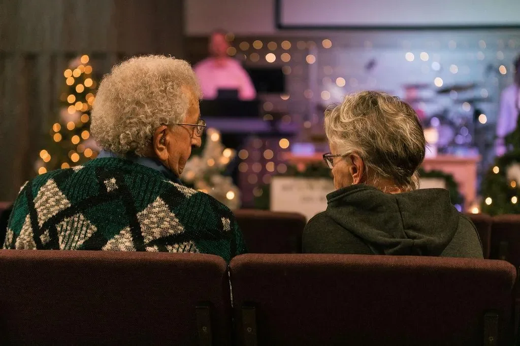 Elders Going To Church At Life Community Church Of The Nazarene Church In Colorado Springs, CO